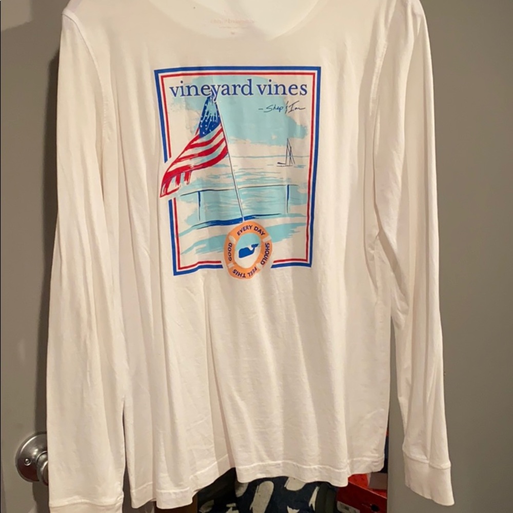 Long Sleeve Vineyard Vines Flag Shirt